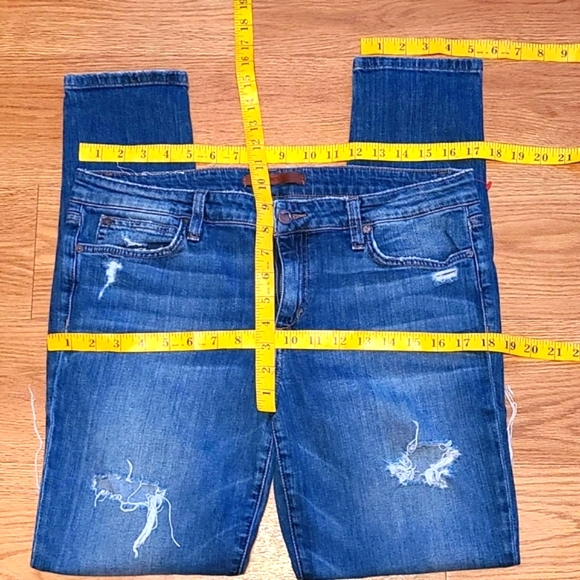JOE'S ICON SKINNY DARK WASH STRECH DISTROYED DENIM, I SHIP FAST 32x29 - Picture 4 of 8